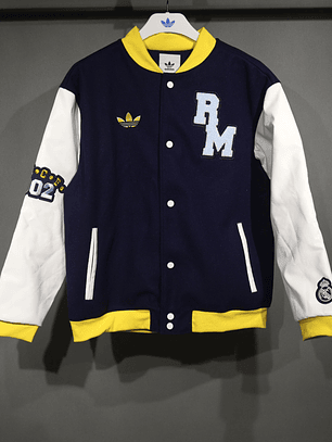 Jaqueta Real Madrid VRCT JKT - Estilo Universitário Americano em Algodão