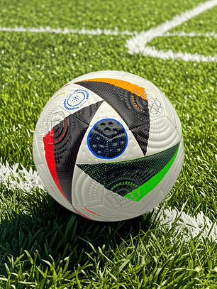 Bola Futebol Nº5 Durável - Material PU Costurado à Mão (Vermelho/Preta)