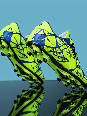 Chuteiras Infantis CHTAPPILIAR - Sola TPU Antiderrapante (Azul/Rosa)