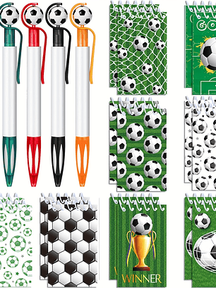 Conjunto Festa Futebol 12-32 Peças - Lápis + Cadernos + Apito