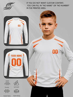 Camisola Futebol Personalizada - Nome e Número (Crianças)