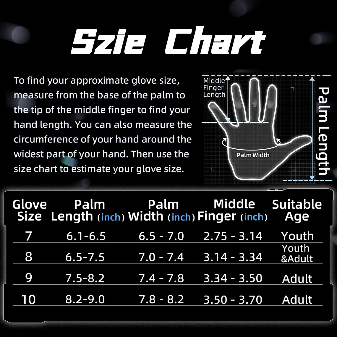 Luvas Guarda-Redes WVVOU - 5 Protetores de Dedos Amovíveis 5