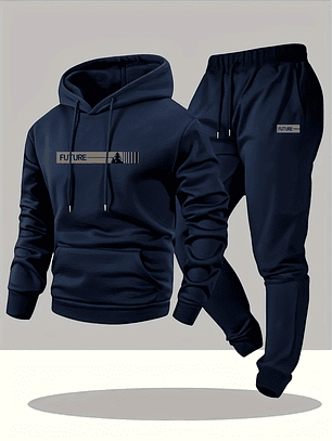 Conjunto Homem 2 Peças - Hoodie e Calças de Fato (Inverno)