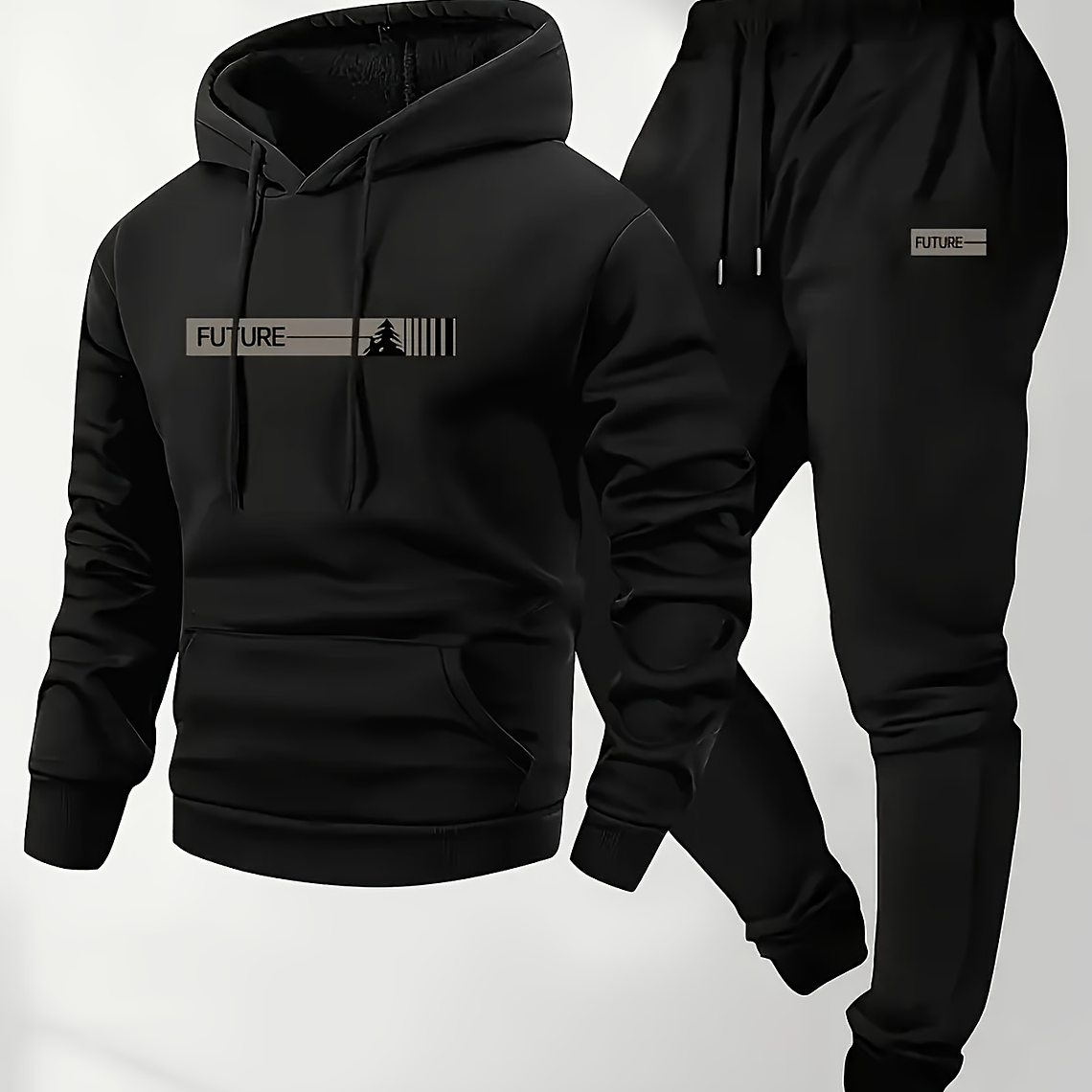 Conjunto Homem 2 Peças - Hoodie e Calças de Fato (Inverno) 8