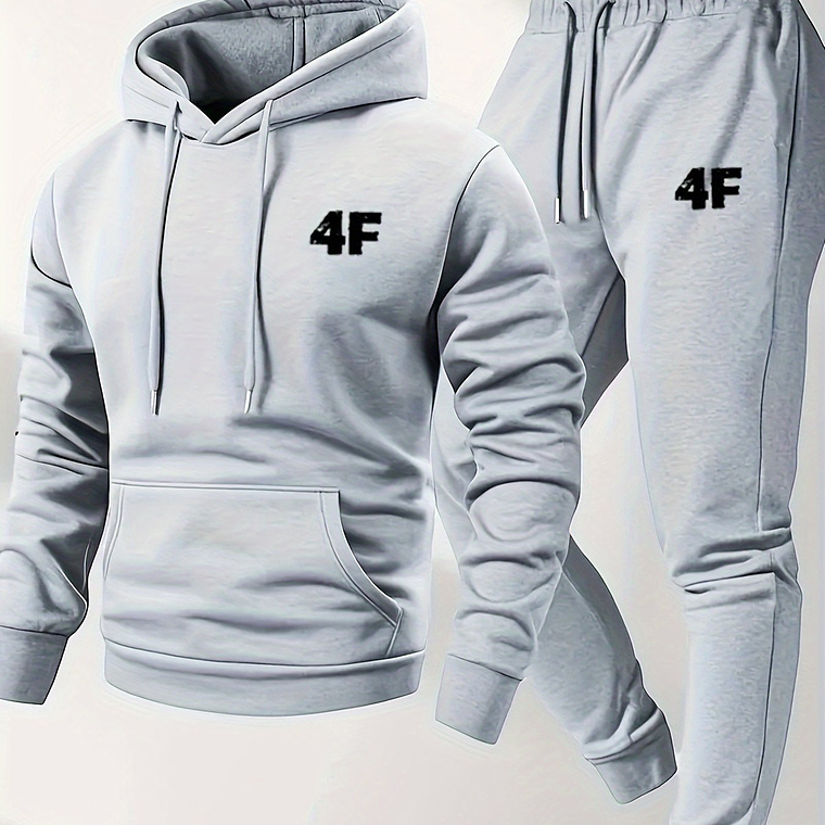 Conjunto Homem 2 Peças - Hoodie e Calças de Fato (Inverno) 17