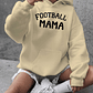 Sweatshirt 'Football Mama' Tamanhos Plus Size - Letras Brancas/Fundo Preto - Thumbnail 3