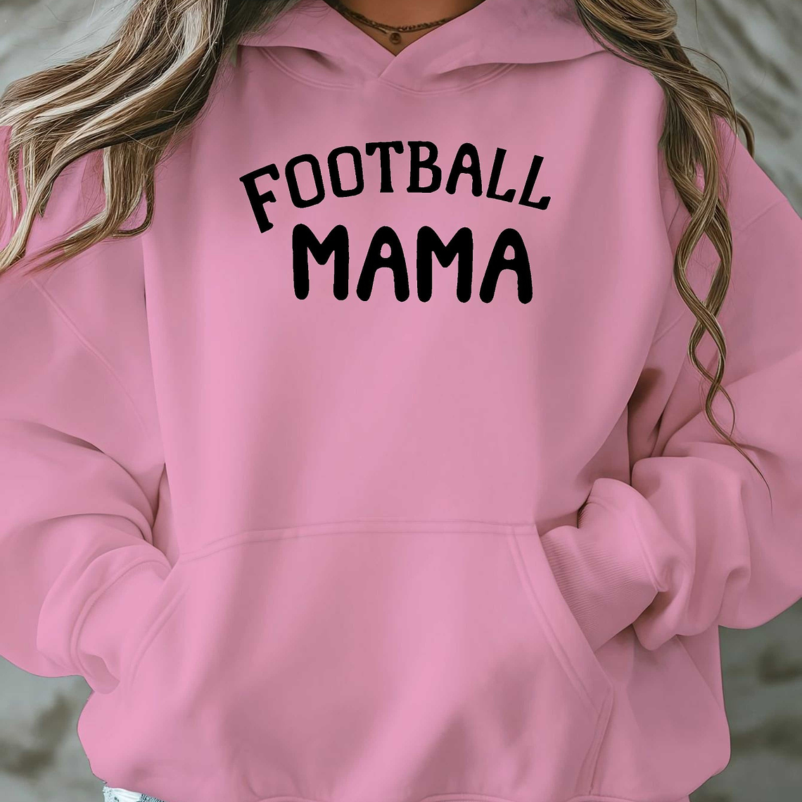 Sweatshirt 'Football Mama' Tamanhos Plus Size - Letras Brancas/Fundo Preto 11