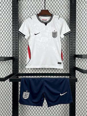 Kit Infantil Inglaterra 2026 World Cup Home Jersey Kit Footy Leaked (Camisola + Calções) 