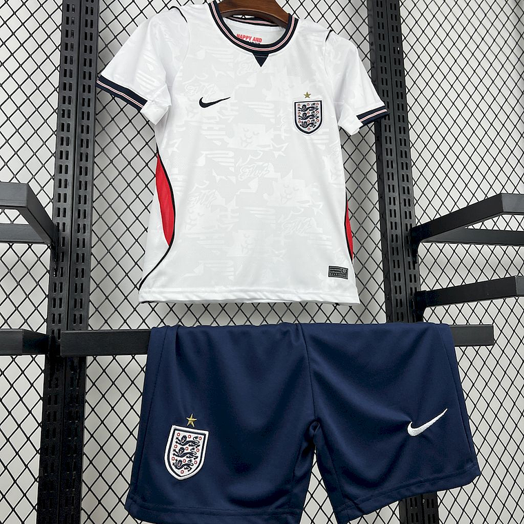 Kit Infantil Inglaterra 2026 World Cup Home Jersey Kit Footy Leaked (Camisola + Calções)  3