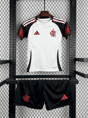 Kit Infantil Flamengo 2025/26 Away (Camisola + Calções)