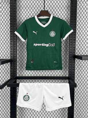 Kit Infantil Palmeiras 2025/26 Home (Camisola + Calções) 