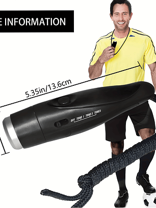 Apito Eletrónico de Mão - 3 Tons Altos com Cordão