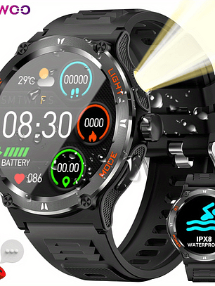  Smartwatch Synwoo Híbrido - 3.89cm Ecrã Tátil, IPX8, Controlo por Voz