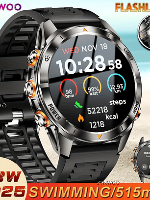 Relógio Inteligente Homem - 3.71cm Ecrã HD + 110 Modos Desporto