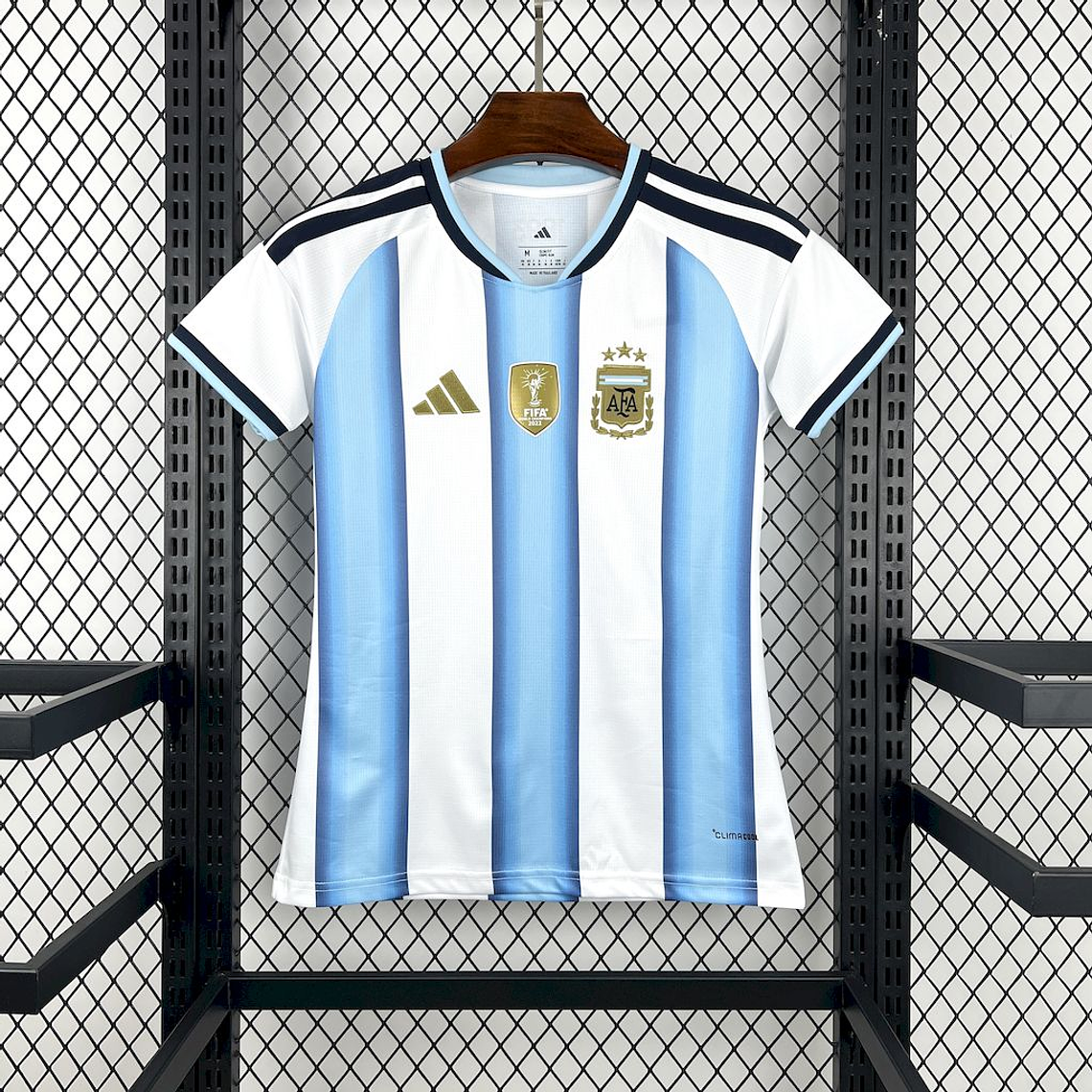 Camisola Feminina Argentina 2026 World Cup Home Jersey - Versão Adepto - S ao 2XL 1