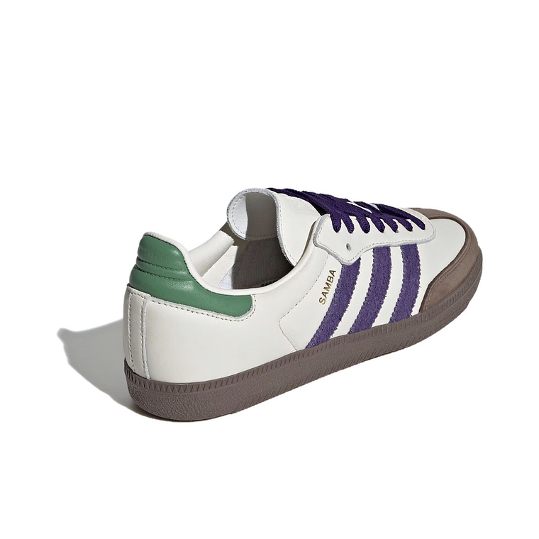 Ténis Adidas Samba Branco e Roxo - Elegância e Estilo Urbano 4