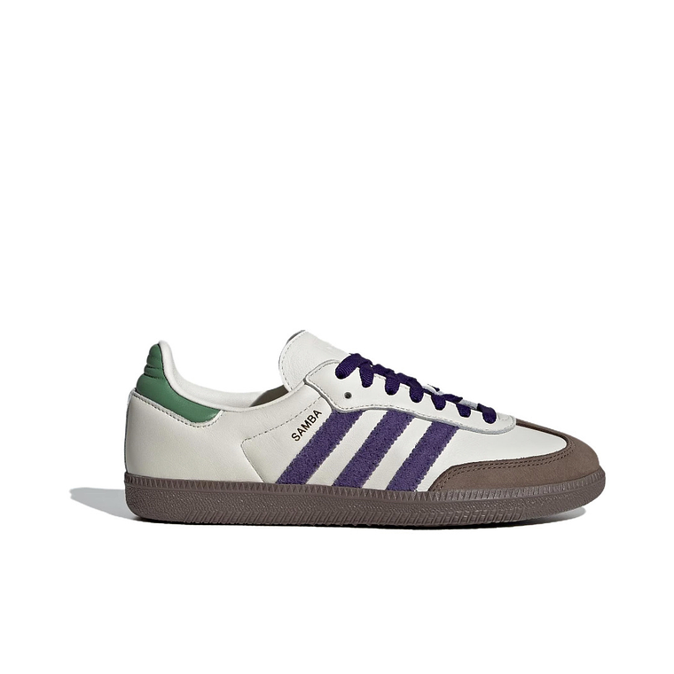 Ténis Adidas Samba Branco e Roxo - Elegância e Estilo Urbano 1