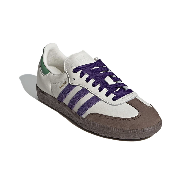 Ténis Adidas Samba Branco e Roxo - Elegância e Estilo Urbano 3