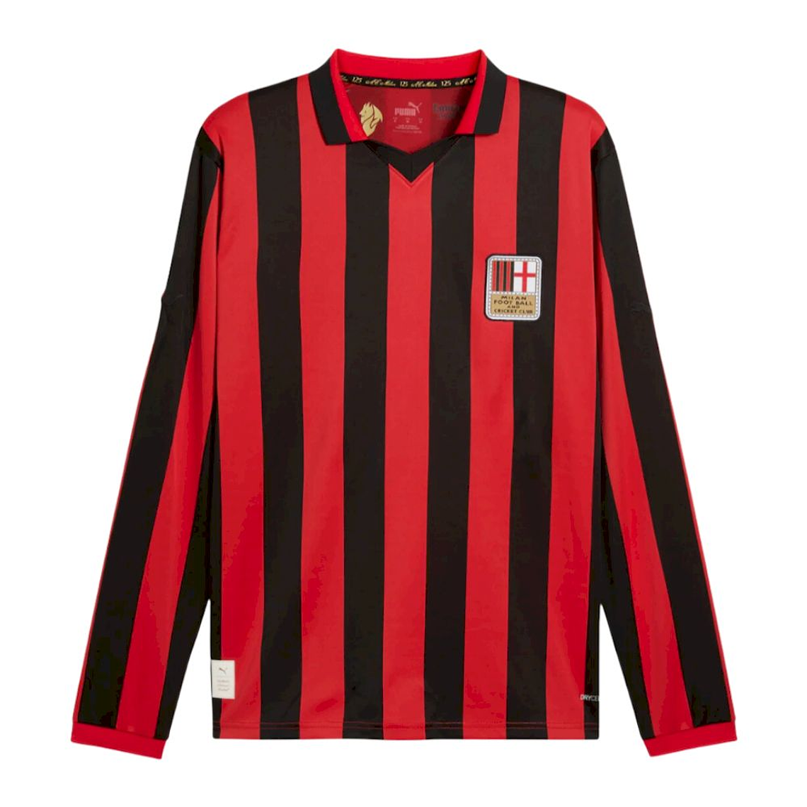 Camisola Retro AC Milan 24/25: A Elegância Rossonera em Edição Limitada de Manga Comprida 1