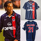 Camisola Retro PSG 2001/2002 RONALDINHO 21: A Magia de Ronaldinho em Paris - Thumbnail 1
