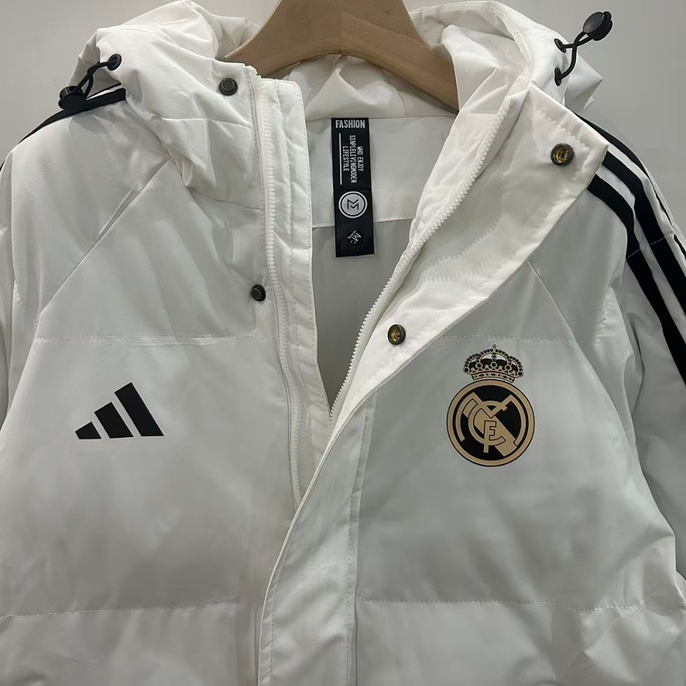 Casaco de Algodão com Capuz do Real Madrid CF - Branco 4