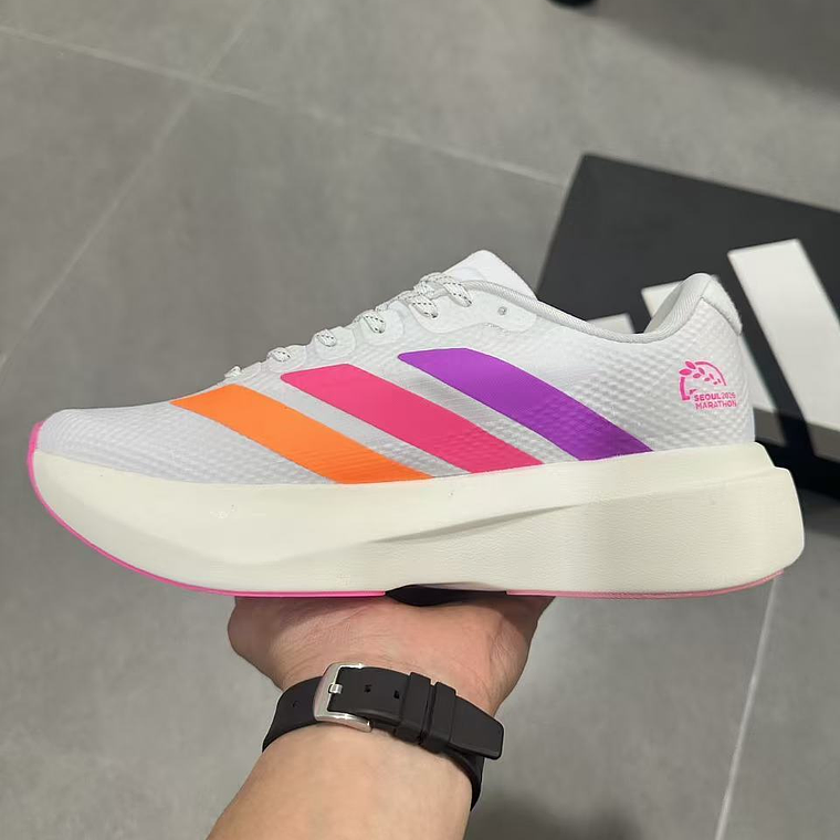 Ténis Adidas Evo SL 2 (com placa de fibra de carbono) Laranja-rosa-roxo - 36 a 45 3