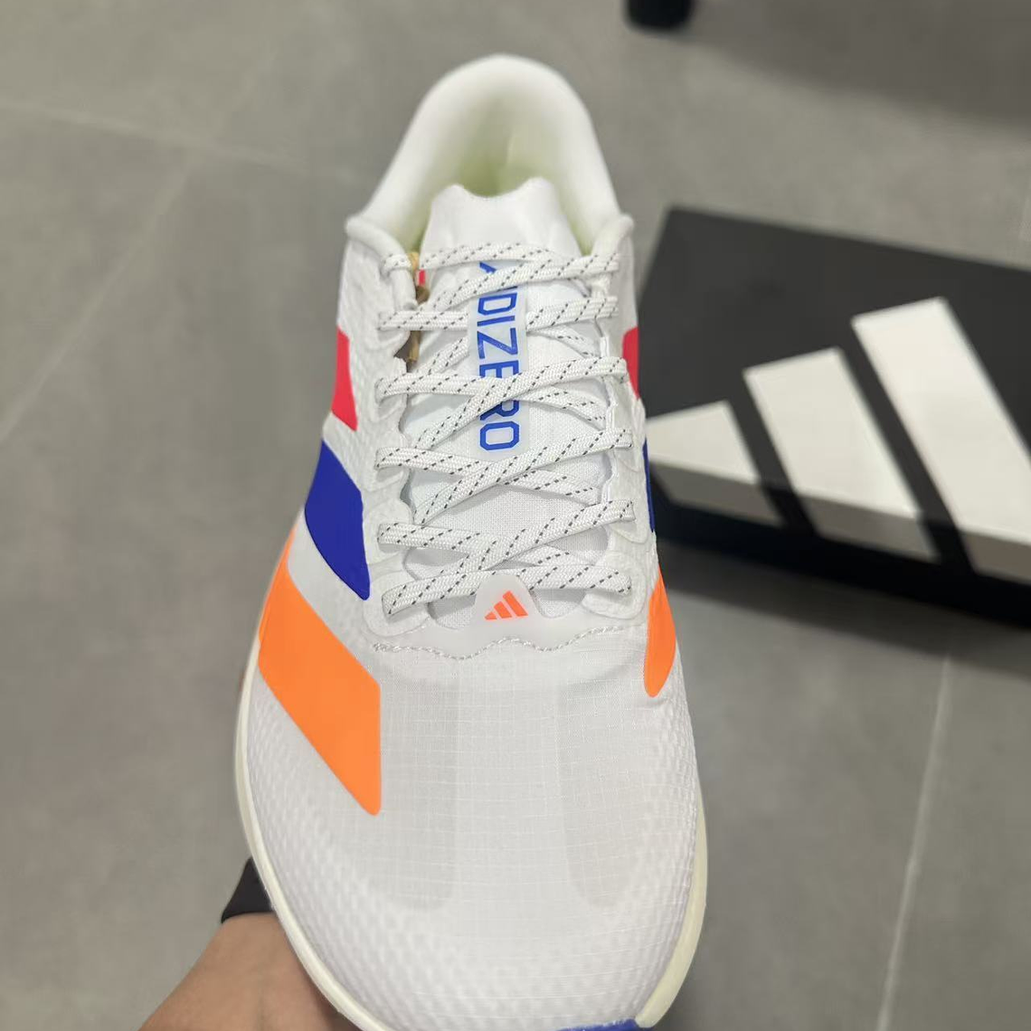 Ténis Adidas Evo SL 2 (com placa de fibra de carbono) Laranja Azul Vermelho - 36 a 45 5