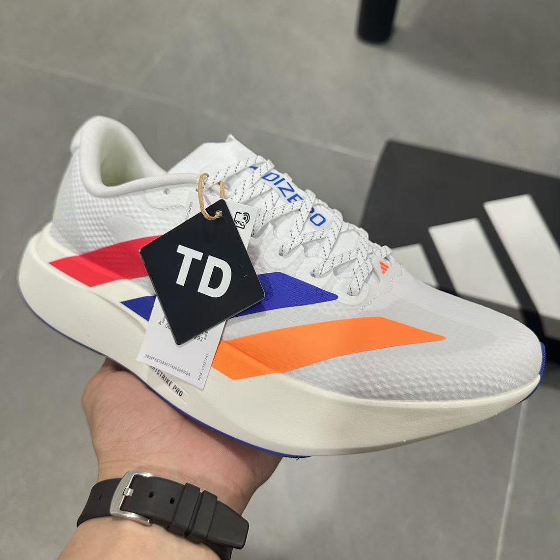 Ténis Adidas Evo SL 2 (com placa de fibra de carbono) Laranja Azul Vermelho - 36 a 45 3