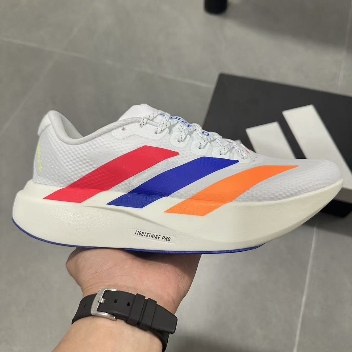 Ténis Adidas Evo SL 2 (com placa de fibra de carbono) Laranja Azul Vermelho - 36 a 45 1