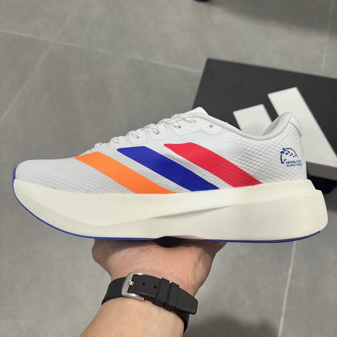 Ténis Adidas Evo SL 2 (com placa de fibra de carbono) Laranja Azul Vermelho - 36 a 45 4