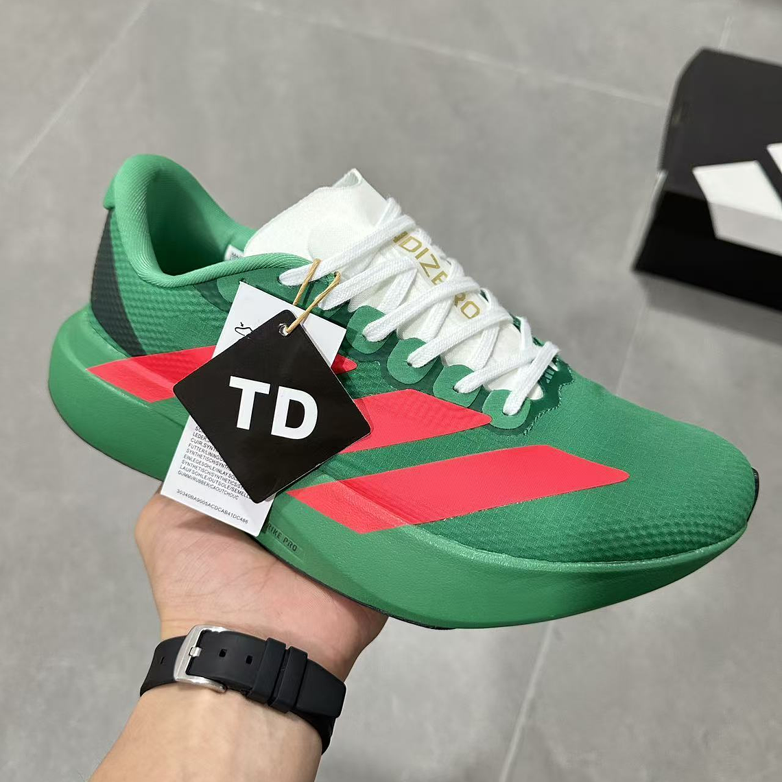 Ténis Adidas Evo SL 2 (com placa de fibra de carbono) Verde e Vermelho - 36 a 45 3
