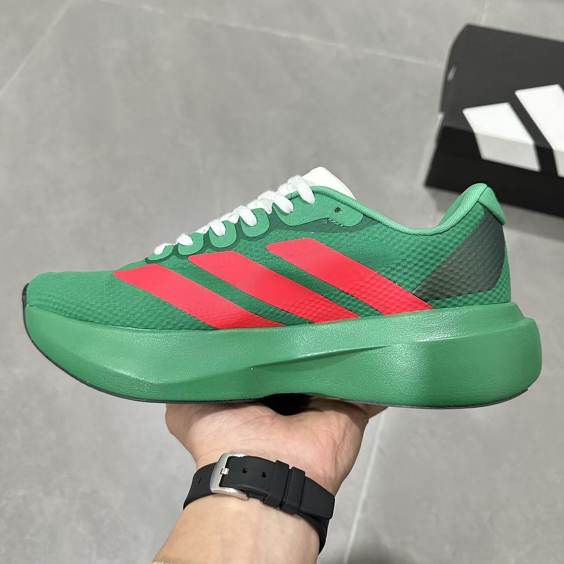 Ténis Adidas Evo SL 2 (com placa de fibra de carbono) Verde e Vermelho - 36 a 45 4