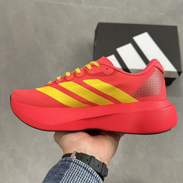 Ténis Adidas Evo SL 2 (com placa de fibra de carbono) Vermelho e amarelo - 36 a 45 4