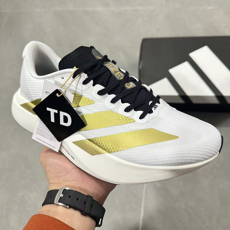 Ténis Adidas Evo SL 2 (com placa de fibra de carbono) Branco - Dourado - 36 a 45 4