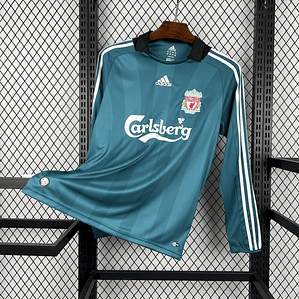 Camisola Retro de manga longa do Liverpool da temporada 2008/09