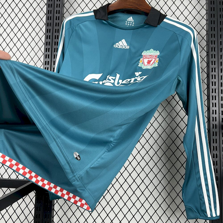 Camisola Retro de manga longa do Liverpool da temporada 2008/09 3
