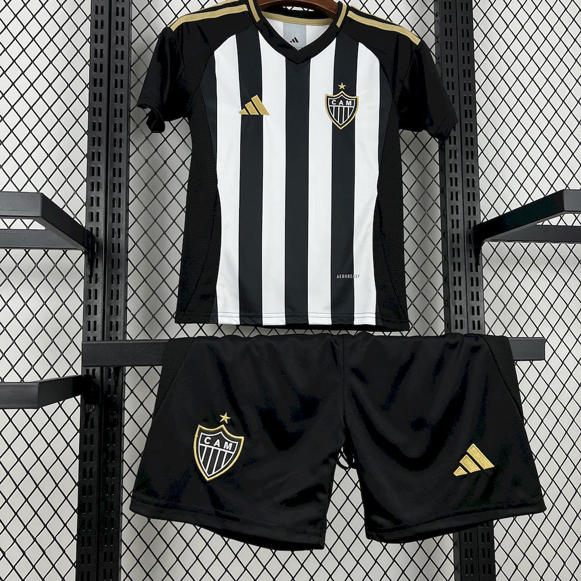Kit Infantil Atlético Mineiro 2025/26 Home (Camisola + Calções)  3