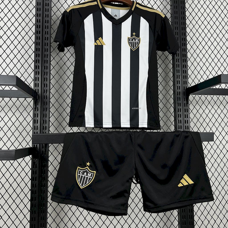 Kit Infantil Atlético Mineiro 2025/26 Home (Camisola + Calções)  3