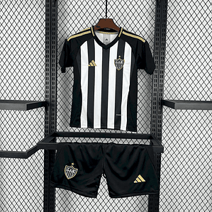 Kit Infantil Atlético Mineiro 2025/26 Home (Camisola + Calções) 
