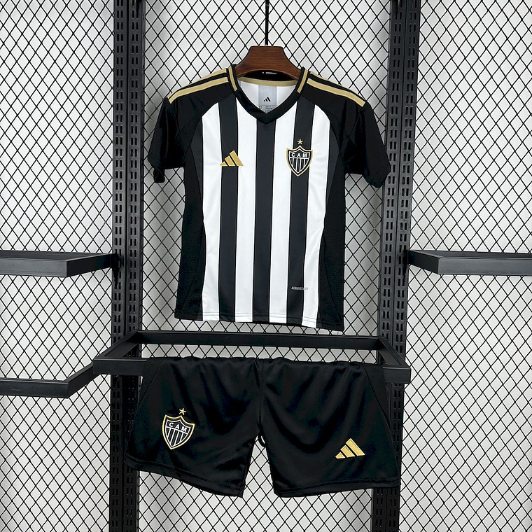 Kit Infantil Atlético Mineiro 2025/26 Home (Camisola + Calções)  1