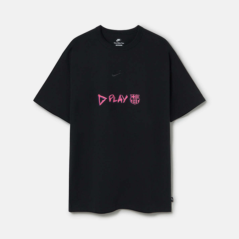 T-shirt Casual Nike - PLAY LIKE BARÇA - Branca/Preta - S a 2XL 5