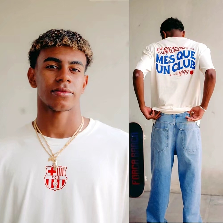 T-shirt Casual FC Barcelona MÉS QUE UN CLUB 1899 - S a 2XL 1