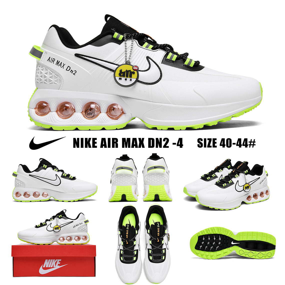 TÉNIS NIKE AIR MAX DN2 BRANCO/VERDE - 40 a 44 2