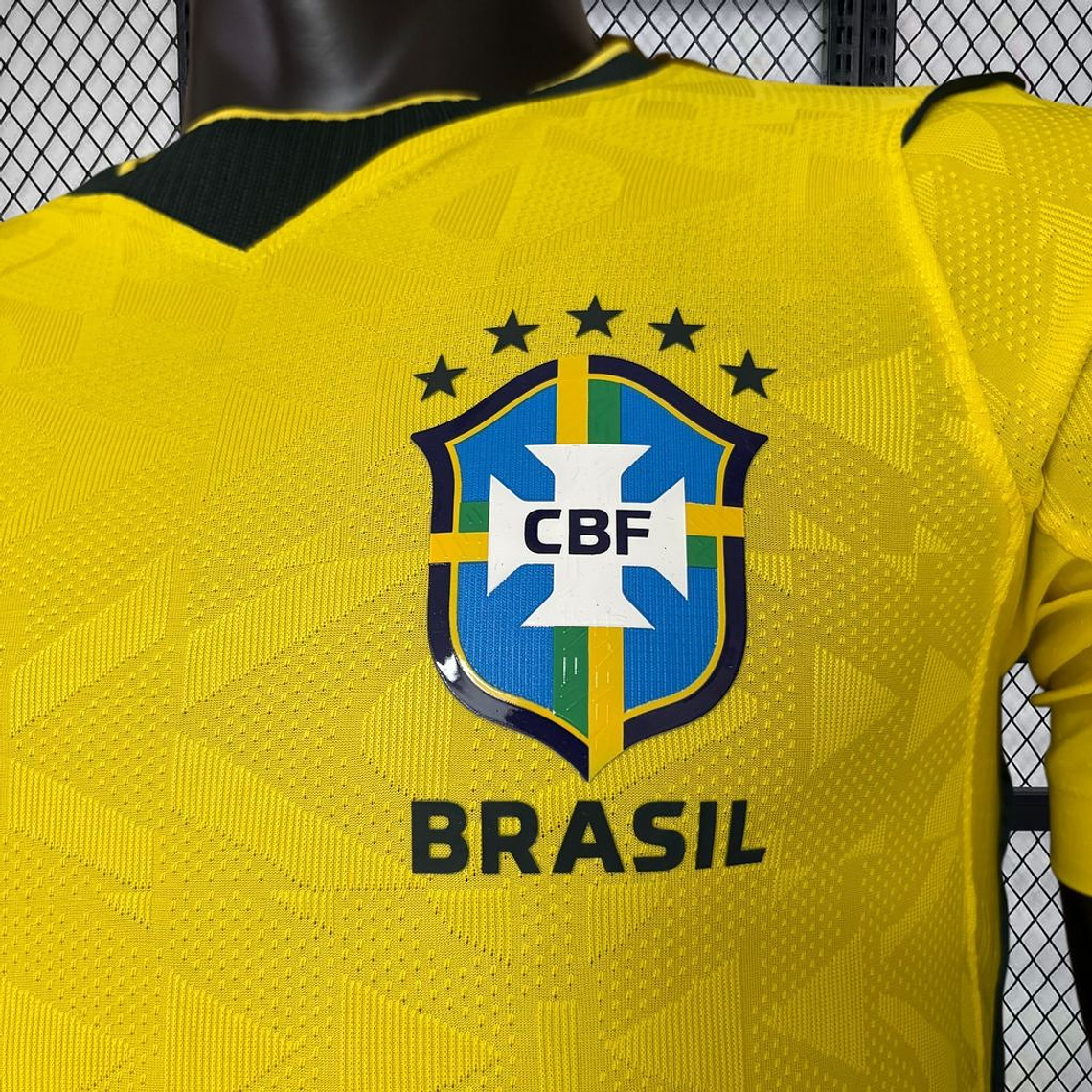 Camisola Brasil Mundial 2026 Casa Versão Jogador | Amarela S-2XL 4