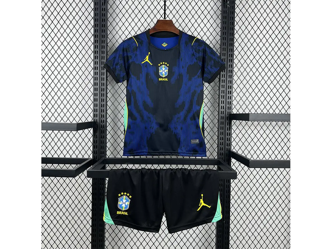 Brazil 2026 World Cup Away Kids' Uniform 1