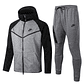 Nike Grey Hooded Sweatshirt - Sizes S to 2XL - thumbnail 1