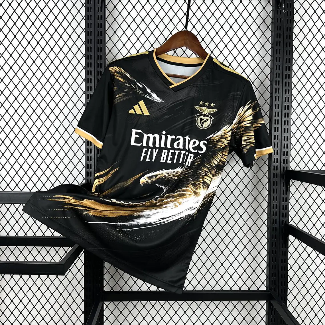 Camisola Benfica 2026/27 Especial Preta e Dourada Águia Estampada 1