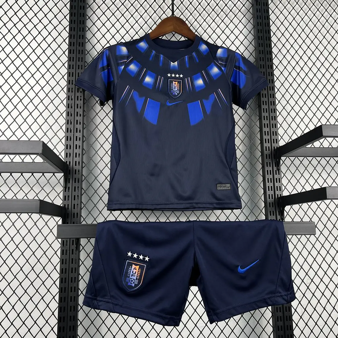 Kit Completo Criança Uruguai 2026 World Cup Away  3