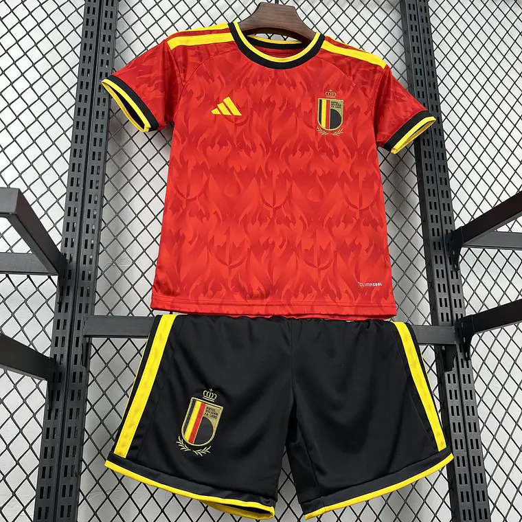 Kit Criança Bélgica World Cup 2026 Home Kit 3