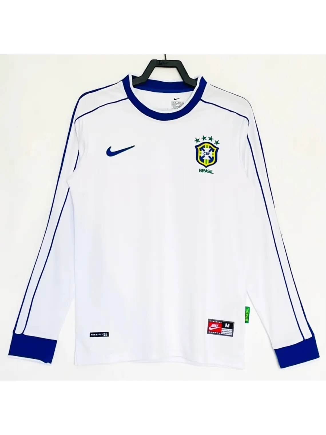 Camisa Retro de Manga Comprida do Brasil - Terceira Seleção 1998-2000 1